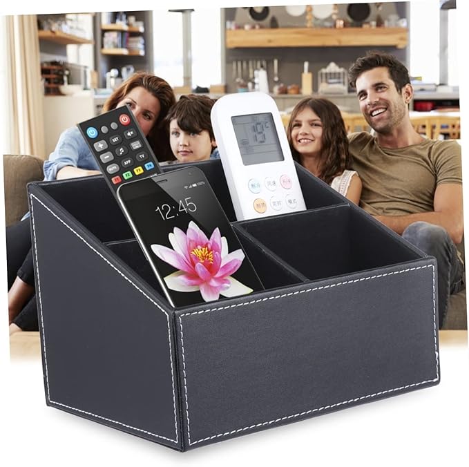 Uonlytech 1pc Creative Trapezoidal Storage Box for Desktop Practical Organizer for Remote Controls Mobile Phones and Office Supplies for Living Bedroom and Dressing Table