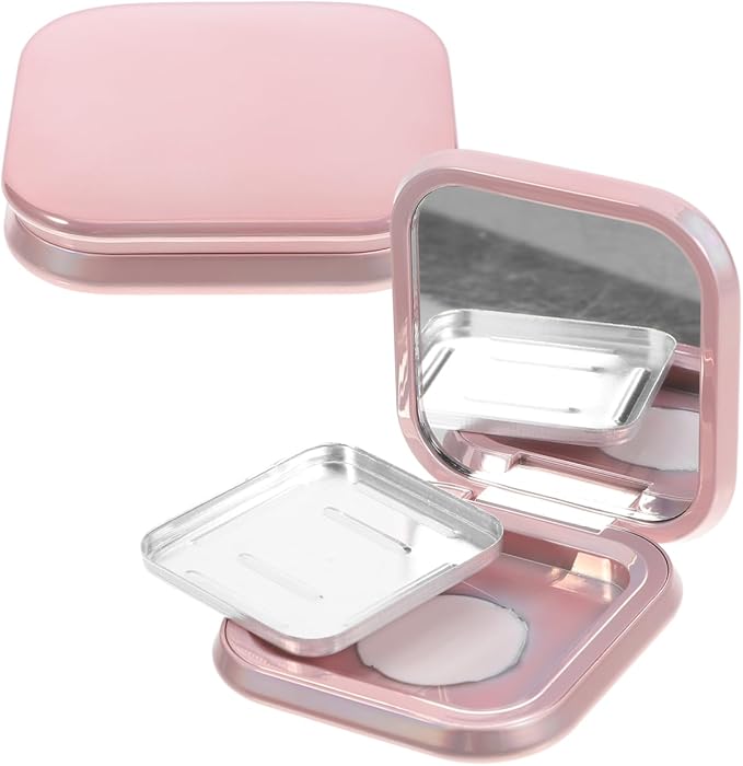 Ipetboom 2pcs Makeup Pallettes with Mirror: 2.24 In Empty Magnetic Buckle Storage Powder Box for Foundation Blush Eye Shadow Highlighter - DIY Cosmetic EyeShadow Container for Travel use