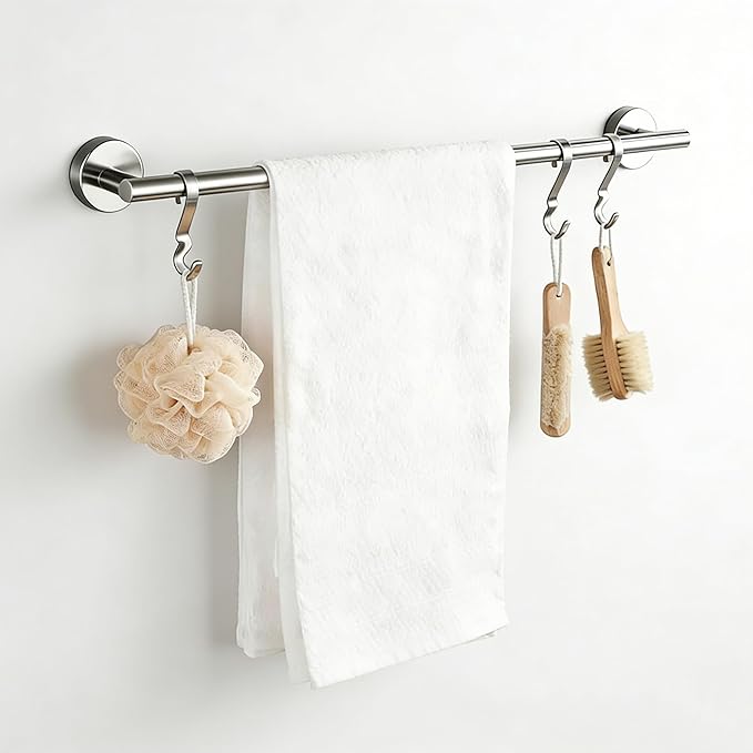 SEIDO 36 Inch Brushed Nickel Towel Bar for Bathroom Wall - SUS 304 Stainless Steel Kitchen Towel Holder Wall Mounted Towel Rack Rod with 33" Hanging Length Easy to Install Durable Heavy Duty