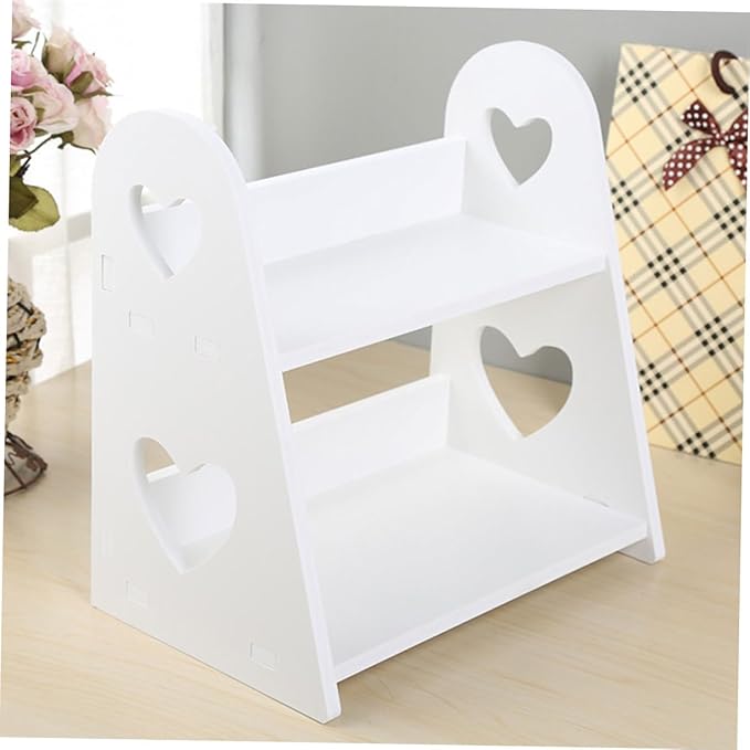 Heart-Shaped Storage Rack White Bathroom Decor for Small Bathroom Organization