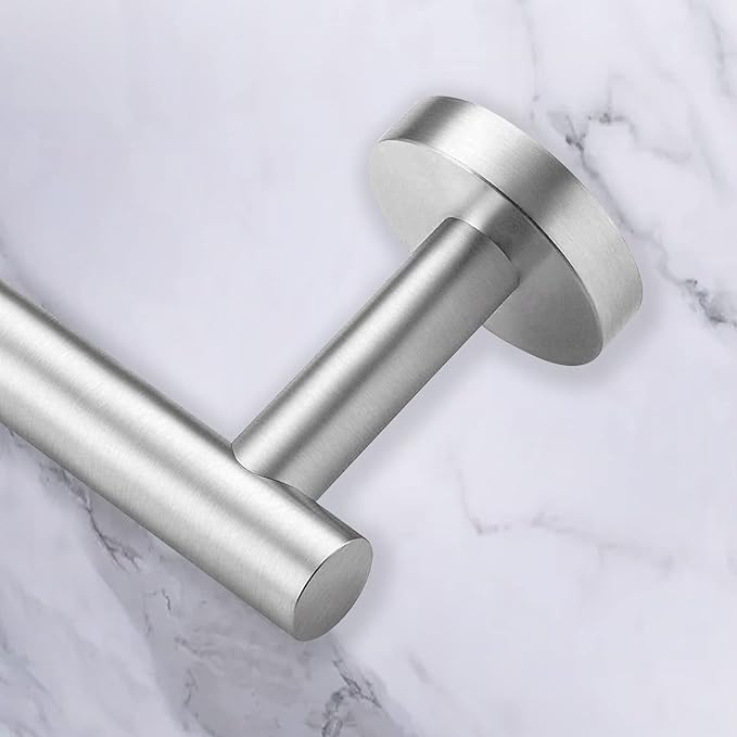 Cilee 2 Pieces Brushed Nickel Bathroom Towel Bar, 16 Inch Double Towel Racks,Bathroom Towel Holder Towel Hanger for Bathroom Stainless Steel Wall Mount