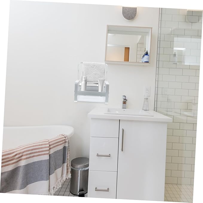 1Pc Bathroom Sink Rack Draining Storage Shelf for Toiletries Organizer for Bathroom Hotel Restaurant Use Stylish Design