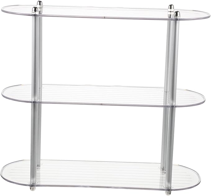 GLEAVI Multi-Layer Storage Rack Removable 3-Tier Organizer Shelf Bathroom and Desktop Cosmetic Holder Stylish Shelving for Home Supplies