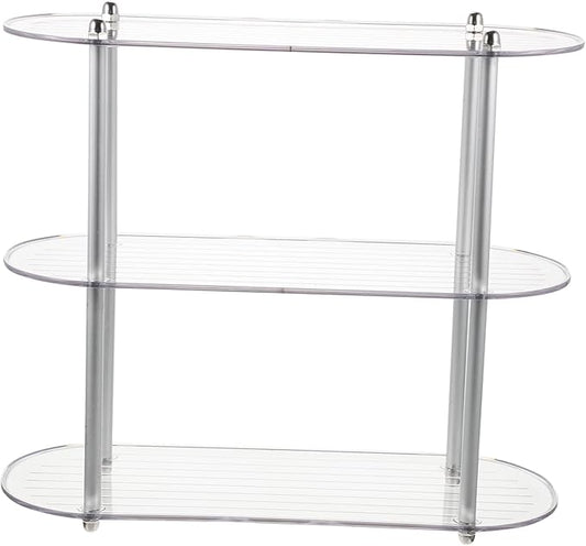 GLEAVI Multi-Layer Storage Rack Removable 3-Tier Organizer Shelf Bathroom and Desktop Cosmetic Holder Stylish Shelving for Home Supplies