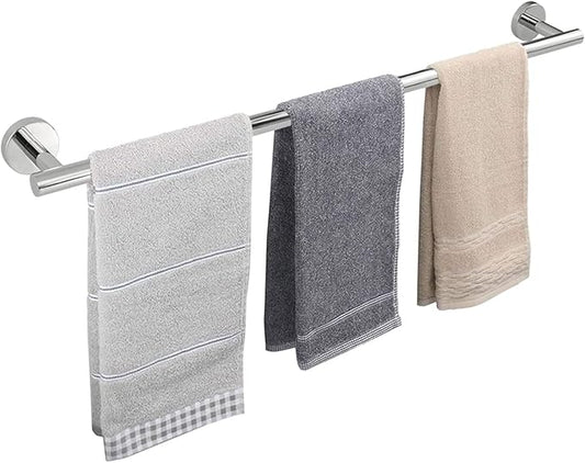 TocTen Bath Towel Bar - Thicken SUS304 Stainless Steel Bathroom Towel Holder, Towel Rod for Bathroom Heavy Duty Wall Mounted Towel Rack Hanger (30IN, Chrome)