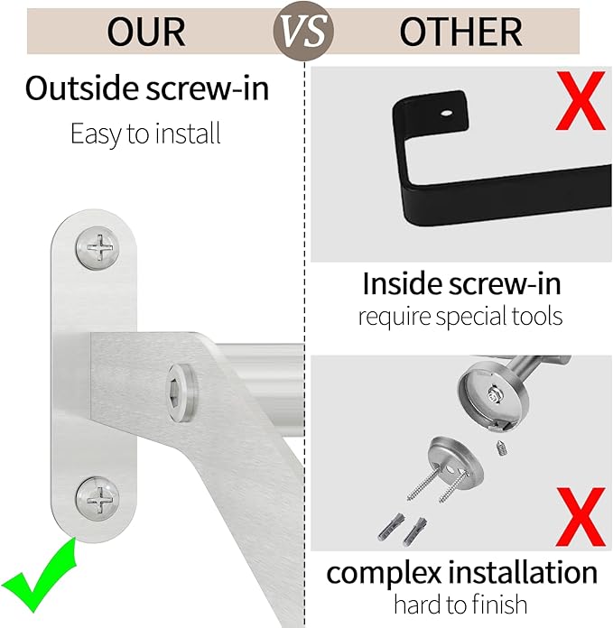 Double Towel Bar for Bathroom Wall 24 Inch, Double Towel Racks for Bathroom Wall Mounted, Stainless Steel Bathroom Towel Holder Towel Hanger (Double Bar-Brushed Nickel, 24 in)
