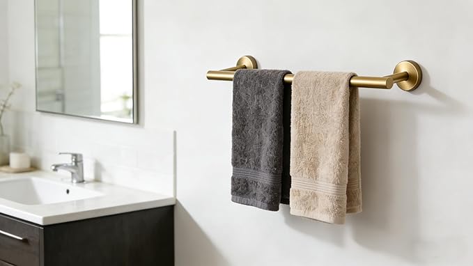 Towel Racks for Bathroom, Stainless Steel Towel Rack, Bathroom Towel Holder, Towel Bar for Bathroom Wall, Towel Holder for Bathroom Wall, Bathroom Towel Rack, Towel Bar, Bathroom Accessories (Gold)