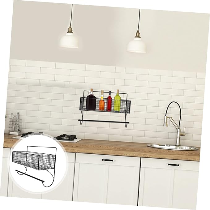 MAGICLULU Wall-Mounted Bathroom Storage Rack Punch-Free Iron Shelf for Toilet and Kitchen Easy Install Hanging Organizer for Home and Office