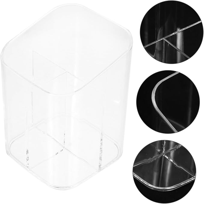 Plastic Makeup Brush Organizers Makeup Brush Holders Storage Compartment for Vanity