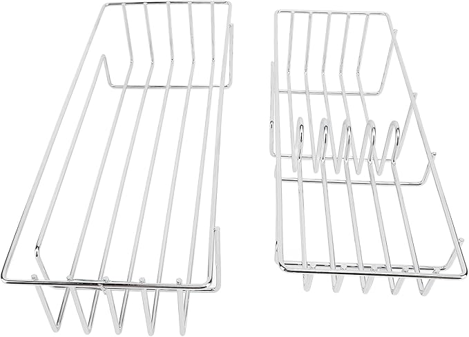 2PCS Set Toilet ing Shelf, Bathroom ing Shelf, Wall Mounted Bathroom with Adhesive, Multifunctional Iron Wall for ing STO, Space