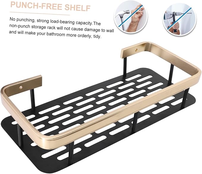 Nail-Free Wall Shelf for Bathroom Corner Sturdy ABS Material Easy Installation Space-Saving Organizer for Household and Kitchen Use