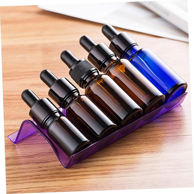 SHINEOFI Essential Oil Bottle Storage Rack Slots Plastic Organizer Drawer Storage Medicine Bottle Holder Stackable Rack for Essential Oils