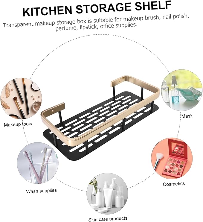 Nail-Free Wall Shelf for Bathroom Corner Sturdy ABS Material Easy Installation Space-Saving Organizer for Household and Kitchen Use