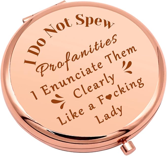 Funny Gifts for Women Compact Makeup Mirror for Daughter Friends Sister Funny Friendship Gifts for Women Thank You Gift Pocket Makeup Mirror for Coworkers Wife Niece Graduation Birthday Gift