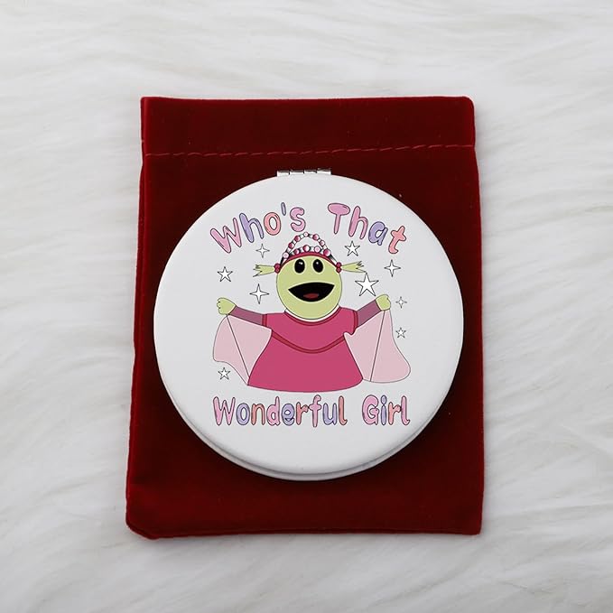 WUSUANED Funny Green N Makeup Mirror Who That Wonderful G Mirror Cartoon Fan Gift N Princes Lover Gift