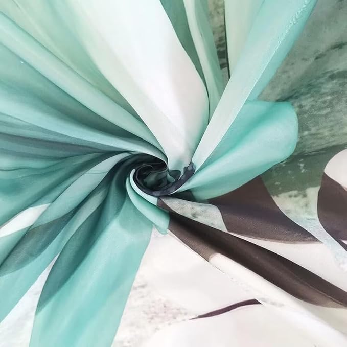 NBVKO 4PCS Rustic Teal Flower Farmhouse Shower Curtain Set,Waterproof Teal Daisy Floral Bathroom Decor Accessory Set