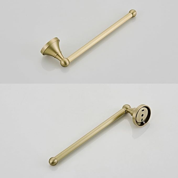 Flybath Open Towel Ring Bar Antique Brass Hanger Holder Wall Mounted, 29 cm / 11.4 inches, Brushed Bronze