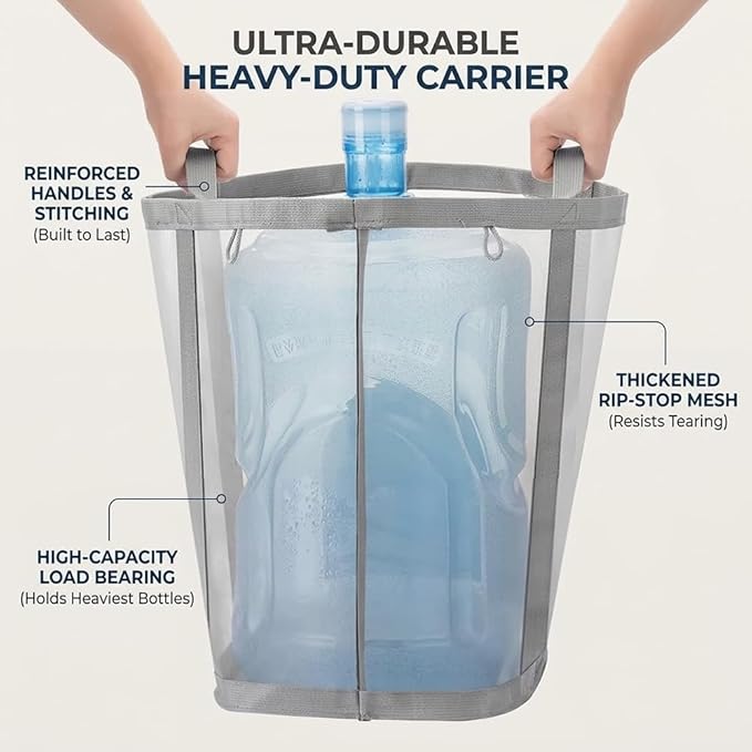 Wall-Mounted Foldable Laundry Basket, 41L Collapsible Mesh Hamper, Hanging Storage Bag for Bathroom, Dorm, Travel, Beach, Camping, Reinforced Handles, Grey