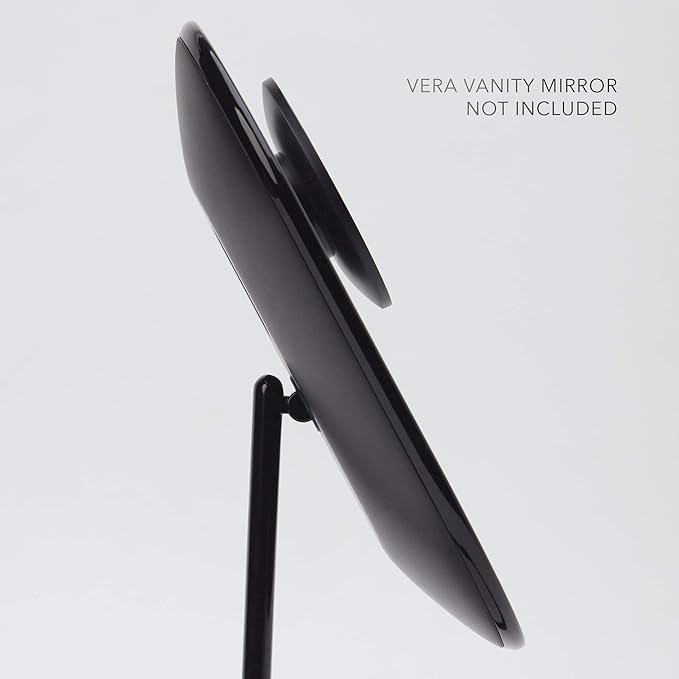Fancii Lara Detachable 10X Magnifying Mirror, Magnetic Attachment - Compatible Vera Vanity Mirrors (not Included) - Lara (Obsidian) FC-VOMA10XB