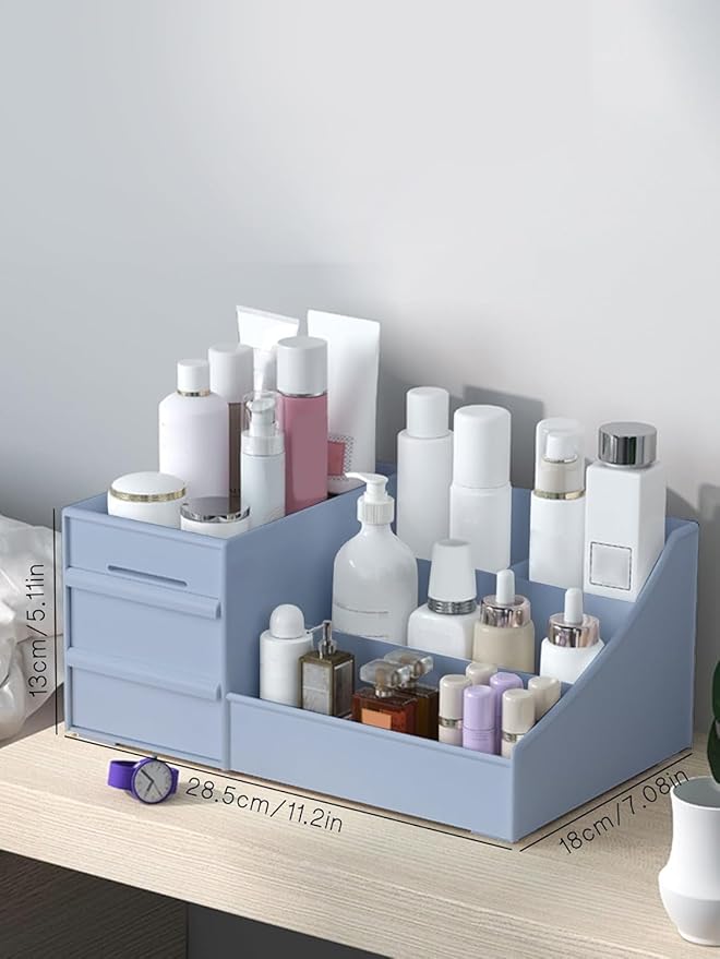 TEKCOOL Cosmetic Organizer Box Drawers Storage Plastic Stationary Box | Make Up Organiser for Women | Kitchen Organizer | Wardrobe Organisers | Jewellery Organisers