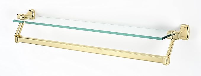 Alno 25" Glass Shelf with Towel Bar