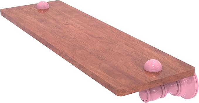 Allied Brass CL-1-16-IRW-PNK Carolina Collection 16 Inch Wood Shelf, Pink