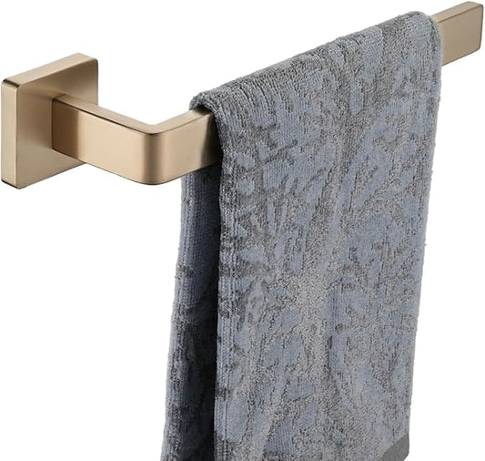 JQK Hand Towel Holder Towel Ring Champagne Bronze, 10.2 Inch 304 Stainless Steel Bathroom Hand Towel Bar Wall Mount, THH250L9-CB