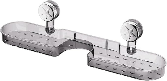 ljhnba Space Saving Suction Cup Storage Rack Toiletries Holder Shelf Bathroom Organiser For Shampoo And Small Accessories