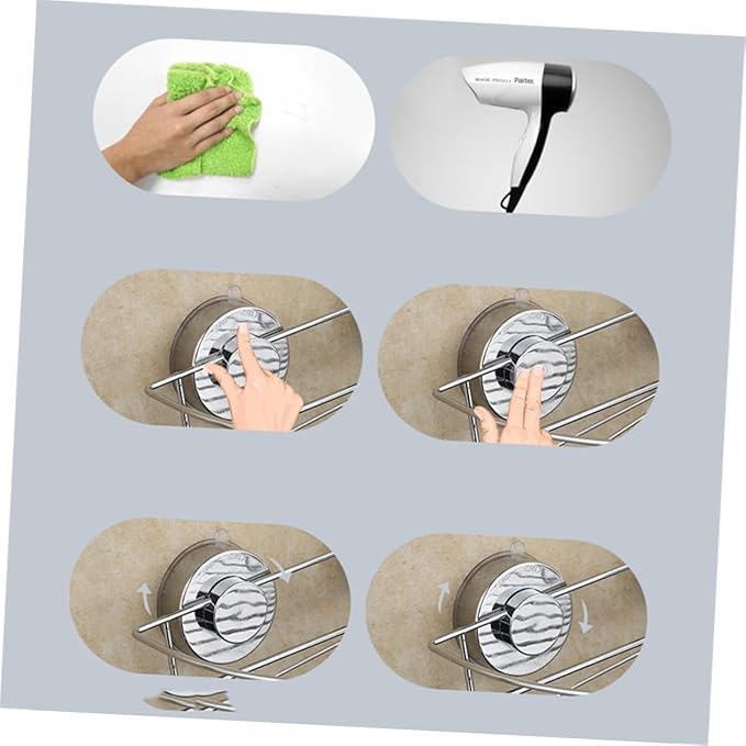 LIFKOME Wall Mounted Cup Shelf Silver Organizer for Bathroom Kitchen Storage Hanging Rack for Items Easy to Install