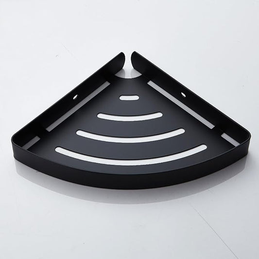Bathroom Triangular Shelf, Toilet Corner Storage, Black Small Triangle Single Layer