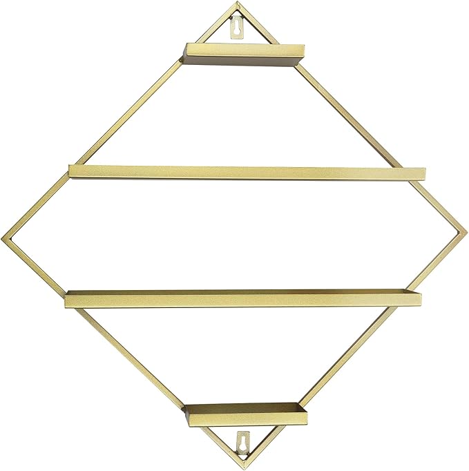 3PCS Nail Polish Storage Racks, 5-Tier Wall-Mounted Metal Cosmetic Display Case Makeup Organizer Wall Shelf for Home Spa Nail Salon Perfume Lipstick (Gold)