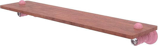 Allied Brass CC-1-22-IRW-PNK Carolina Crystal Collection 22 Inch Wood Shelf, Pink