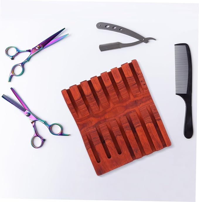 Scissors for Hair Storage Hairdressing Scissors Case Salon Tool Display Stand Wooden Hair Cutting Supplies
