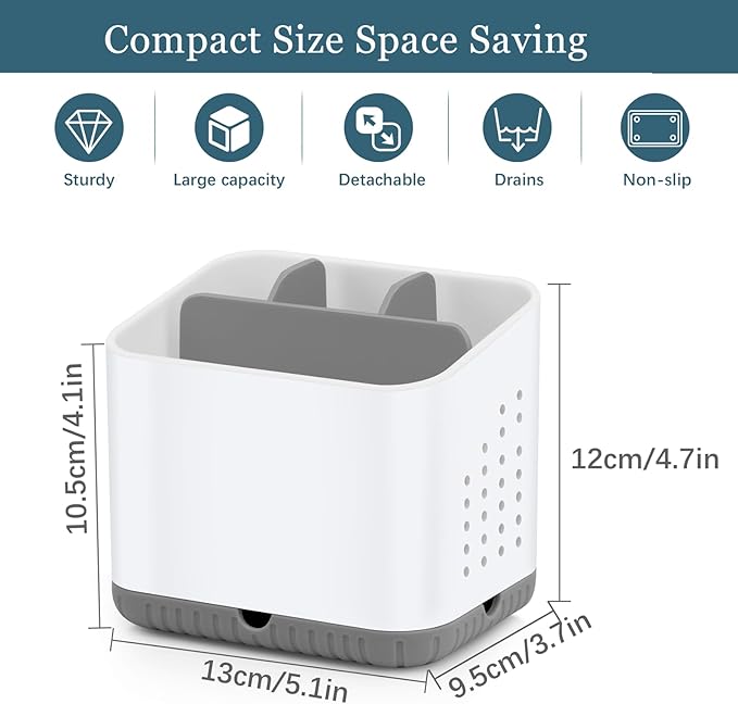 PARKMANI Toothbrush Holders for Bathrooms, Kids Electric Toothbrush and Toothpaste Holder, 4 Slots Tooth Brushing Holder for Bathroom Countertop Organizer and Storage, Bathroom Accessories (Grey)