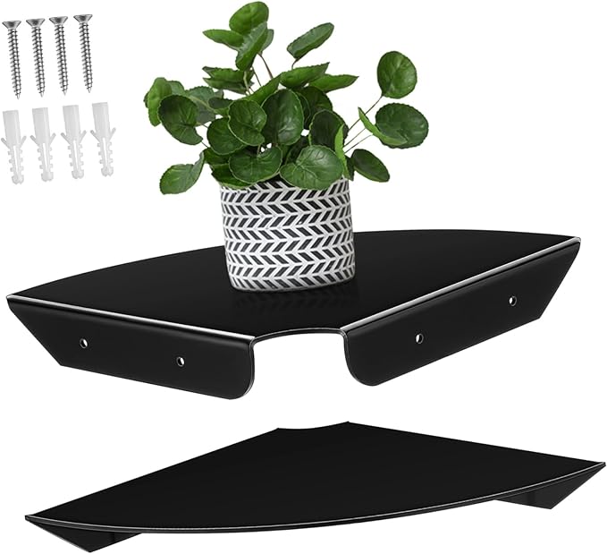 VOSAREA 2Pcs Wall Mounted Storage Organizer for Soap Shampoo Stylish Bathroom Shelf with Mounting Screws Versatile for Bathroom Kitchen Rv