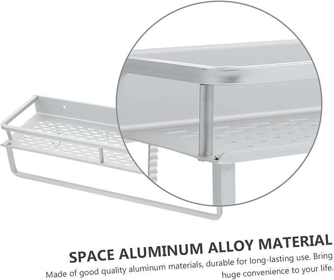 1set Multipurpose Wall-Mounted Storage Rack Hanging Shelf for Bathroom Kitchen and Household Organization Design for Easy Drying and Cleanliness