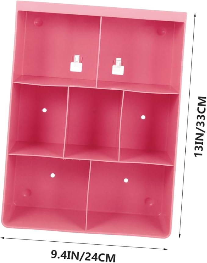 ORFOFE Large Multifunctional Wall Storage Rack Shelf for Bathroom and Kitchen Organization Stylish and Easy to Install Made of Safe Material for Cosmetics and Essentials Pink