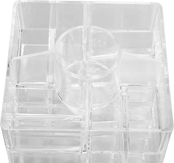 JTLB Lipstick Tower Holder, Large Lipstick Tower with 53 Compartments, Organiser, Transparent Cosmetic Display for Lip Gloss, with Rotating Storage, Ideal for