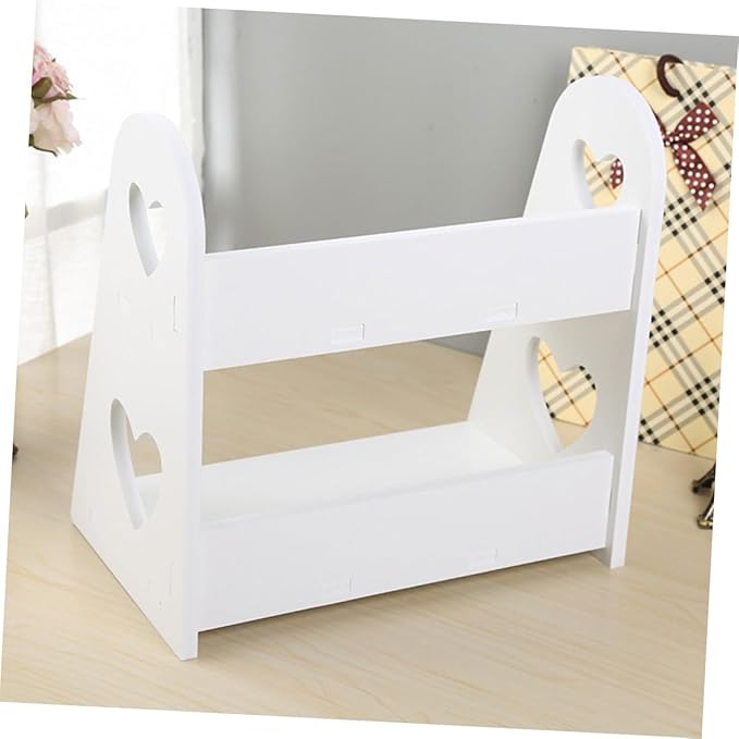Heart-Shaped Storage Rack White Bathroom Decor for Small Bathroom Organization