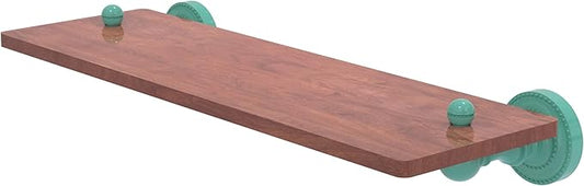 Allied Brass DT-1-16-IRW-SFG Dottingham Collection 16 Inch Solid IPE Ironwood Shelf, Sea Foam Green