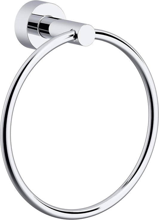 Gerber Parma Wall Mounted Hand Towel Holder - Modern Round Chrome Towel Ring for Bathroom Wall - D446158