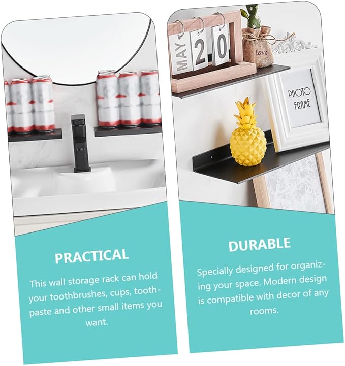 Homoyoyo Bathroom Shelves Wall-Mounted Hanging Rack Storage Rack for Household Punch Design Non-Slip