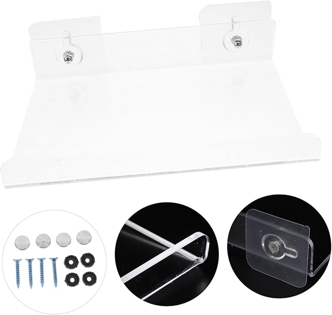 Bathroom Organizer Cabinet Wall Shelf for Bathroom Acrylic Floating Shelf Wall-Mounted Storage Rack