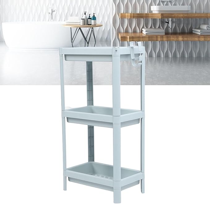 Bathroom Floor Shelf, Bathroom Storage, Open Shelf, Freestanding Corner Shelves, Shelves, Storage Shelves, Nordic (3-Tier)