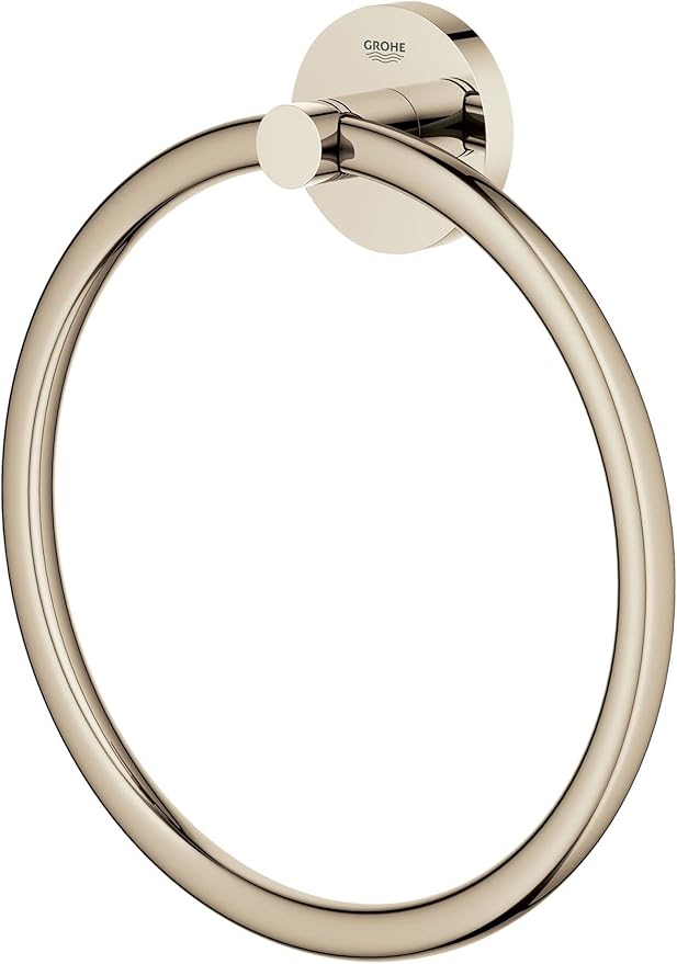 GROHE 403652431 Essentials 8" Towel Ring, Matte Black