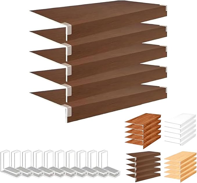 Wire Rack Shelving 16x18x2in Wire Shelf Cover for Closet Waterproof Scratch Resistant Wires Rack Covers for Kitchen Office Shelving,Walnut Color