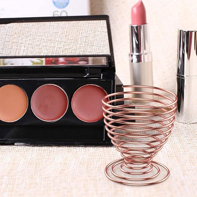 AKOAK 1 Pack Gold/Rose Gold Round Puff Storage Rack, Makeup Egg Drying Rack, Makeup Gourd Puff Sponge Display Beauty Tools
