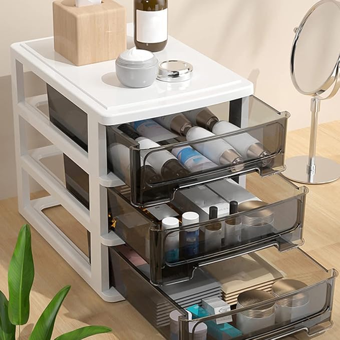 Desktop Mini Cabinet for Kitchen Seasoning Storage Three-layer Pull-out Organizer for Office and Home Use and Practical Design for Tidy Spaces