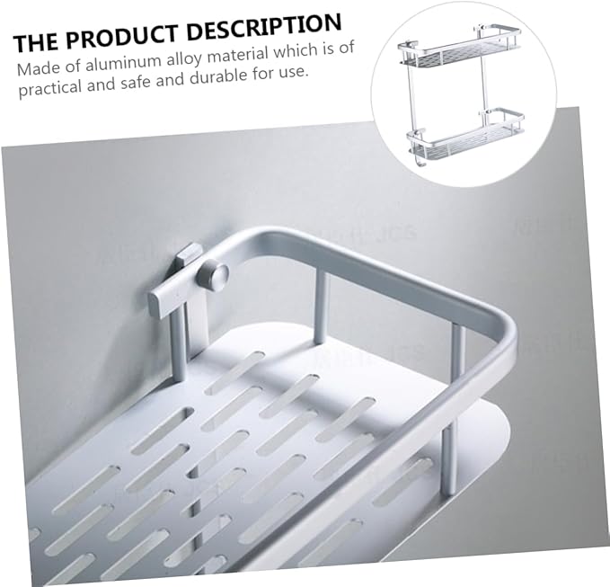 2tier Bathroom Shelves Wall Organizer Double Storage Rack Kitchen Storage Bathroom Shelf