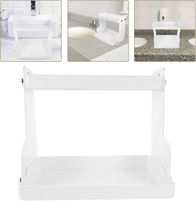 Unomor Kitchen Cabinet Organizer Shelf Bathroom Storage Rack for Toiletries Cosmetics and Kitchen Essentials Space-Saving Vanity Countertop